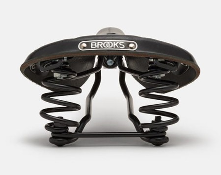 Siodełko BROOKS FLYER SHORT, Black, Steel Rail, Waga 800g, Linia Leather - rove.pl