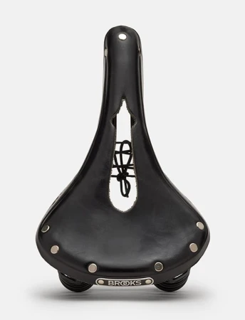 Siodełko BROOKS FLYER CARVED, Black, Steel Rail, Waga 860g, Linia Leather - rove.pl