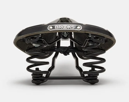 Siodełko BROOKS FLYER CARVED, Black, Steel Rail, Waga 860g, Linia Leather - rove.pl