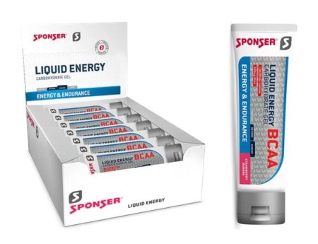 Żel energetyczny SPONSER LIQUID ENERGY BCAA strawberry banana pudełko (18 tubek x 70g) (NEW 2024) - rove.pl