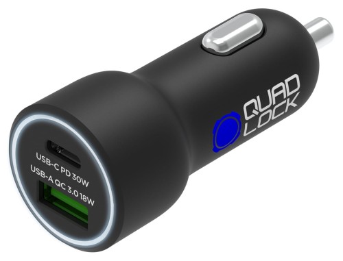Przejdź do produktu Ładowarka samochodowa Quad Lock 48W Dual Car Charger - USB-C PD + USB-A QC3.0