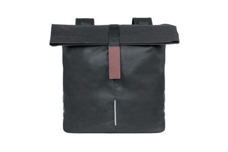 Sakwa miejska podwójna BASIL CITY DOUBLE PANNIER BAG 28-32L, Universal Bridge System, wodoodporna black - rove.pl
