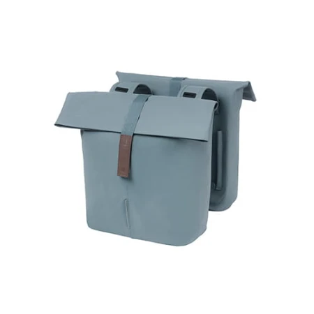 Sakwa miejska podwójna BASIL CITY DOUBLE PANNIER BAG 28-32L, Universal Bridge System, graphite blue - rove.pl