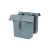 Sakwa miejska podwójna BASIL CITY DOUBLE PANNIER BAG 28-32L, Universal Bridge System, graphite blue - rove.pl