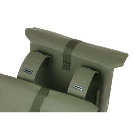 Sakwa miejska podwójna BASIL CITY DOUBLE PANNIER BAG 28-32L, Universal Bridge System, moss green - rove.pl