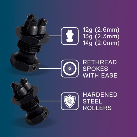Głowica do gwintowania szprych CYCLO SPOKE THREAD ROLLING MACHINE HEAD (13g / 2.3mm) (NEW) - rove.pl