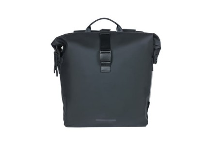 Sakwa podwójna BASIL SOHO DOUBLE PANNIER BAG NORDLICHT MIK, MIK System (ready to go) 41L 100% wodoodporna night black oświetlenie Nordlicht Technology - rove.pl