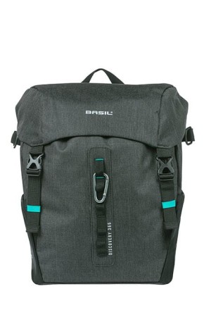 Sakwa pojedyncza BASIL DISCOVERY 365D SINGLE PANNIER BAG L 20L, Hook On System, wodoodporna black melee - rove.pl