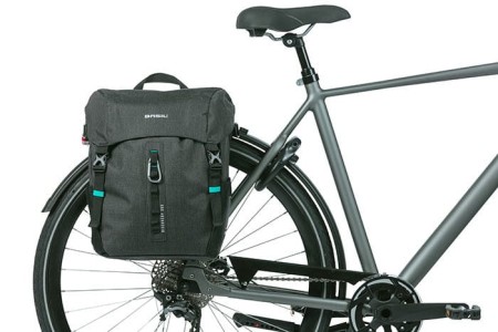 Sakwa pojedyncza BASIL DISCOVERY 365D SINGLE PANNIER BAG L 20L, Hook On System, wodoodporna black melee - rove.pl