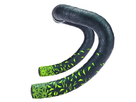 Owijka Supacaz Super Sticky Kush - Star Fade - Neon Yellow + Ano Black Plugs - rove.pl