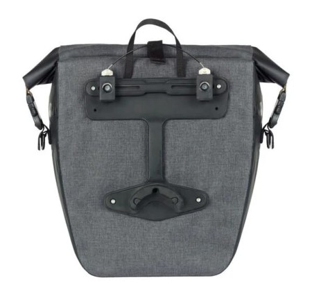 Sakwa pojedyncza BASIL NAVIGATOR STORM SINGLE PANNIER BAG MIK SIDE  L 25-31 L, MIK System (ready to go) wodoodporna grey black (NEW) - rove.pl