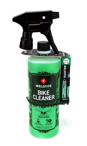 Przejdź do produktu Płyn do mycia roweru WELDTITE BIKE CLEANER LIME SPRAY 1L WITH 30ML RELOAD, Zestaw z koncentratem 30ml (NEW 2025)