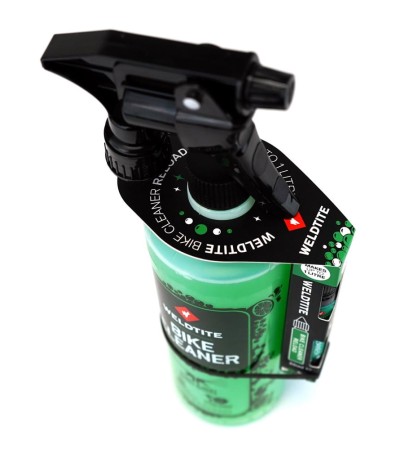 Płyn do mycia roweru WELDTITE BIKE CLEANER LIME SPRAY 1L WITH 30ML RELOAD, Zestaw z koncentratem 30ml (NEW 2025) - rove.pl