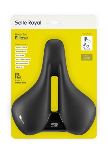 Przejdź do produktu Siodło SELLEROYAL ELLIPSE RELAXED 90st. żelowe + elastomery, ergonomiczny kanał, unisex, 638g (NEW)