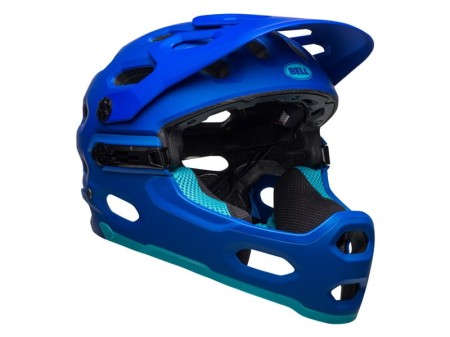 Kask full face BELL SUPER 3R MIPS matte blue bright blue roz. L (58-62 cm) (NEW). - rove.pl