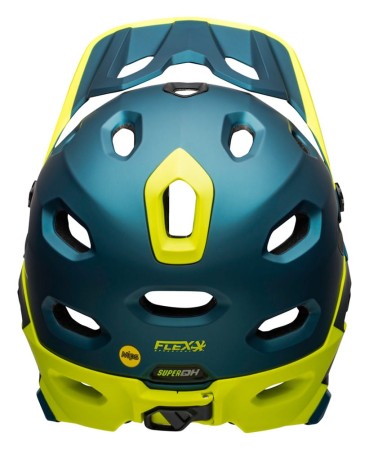 Kask full face BELL SUPER DH MIPS SPHERICAL matte gloss blue hi-viz roz. S (52–56 cm) (NEW). - rove.pl