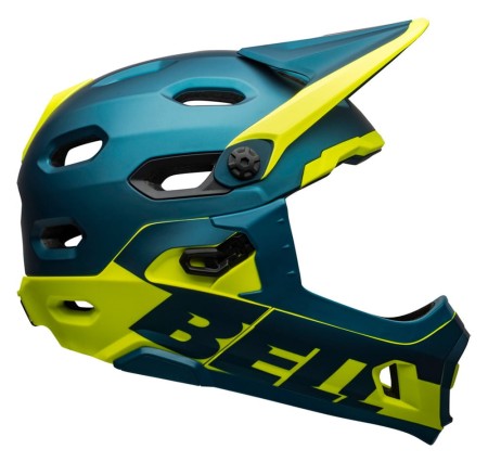 Kask full face BELL SUPER DH MIPS SPHERICAL matte gloss blue hi-viz roz. L (58-62 cm) (NEW). - rove.pl