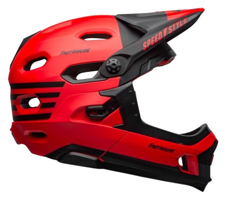 Kask full face BELL SUPER DH MIPS SPHERICAL fasthouse matte gloss red black roz. S (52–56 cm) (NEW). - rove.pl