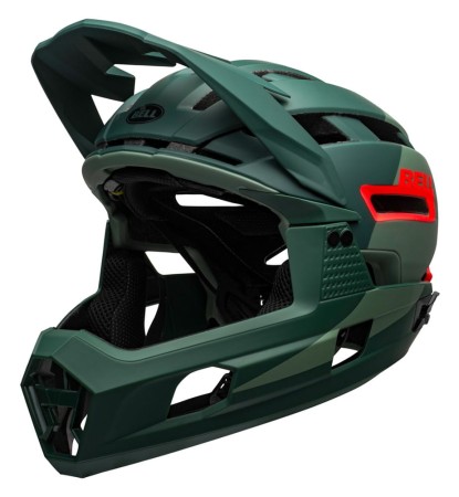 Kask full face BELL SUPER AIR R MIPS SPHERICAL matte gloss green infrared roz. S (52–56 cm) (NEW) - rove.pl