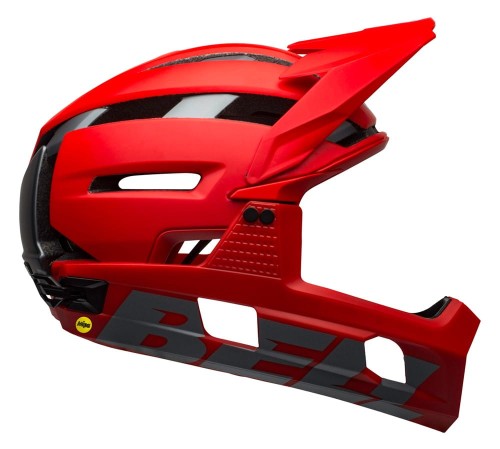 Przejdź do produktu Kask full face BELL SUPER AIR R MIPS SPHERICAL matte gloss red gray roz. M (55–59 cm) (NEW)