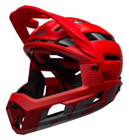 Kask full face BELL SUPER AIR R MIPS SPHERICAL matte gloss red gray roz. L (58–62 cm) (NEW) - rove.pl