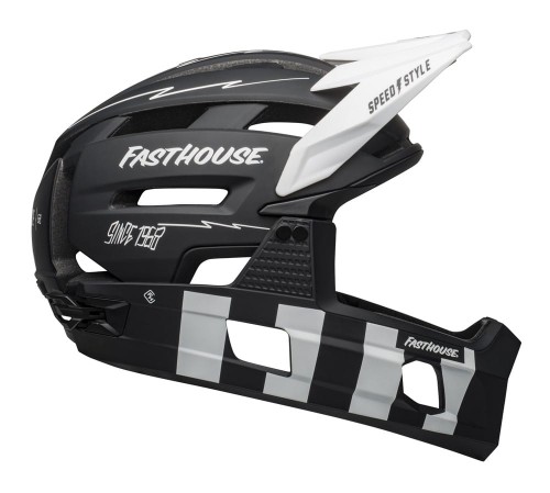 Przejdź do produktu Kask full face BELL SUPER AIR R MIPS SPHERICAL matte black white fasthouse roz. L (59-63 cm) (NEW).