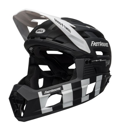 Kask full face BELL SUPER AIR R MIPS SPHERICAL matte black white fasthouse roz. L (59-63 cm) (NEW). - rove.pl