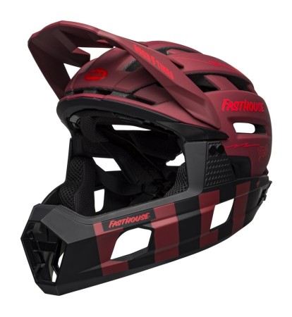 Kask full face BELL SUPER AIR R MIPS SPHERICAL matte red black fasthouse roz. L (59-63 cm) (NEW) - rove.pl