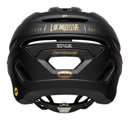 Kask mtb BELL SIXER INTEGRATED MIPS fasthouse matte gloss black gold roz. S (52–56 cm) (NEW) - rove.pl