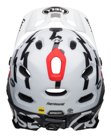 Kask full face BELL SUPER DH MIPS SPHERICAL fasthouse matte gloss black white roz. L (58–62 cm) (NEW). - rove.pl
