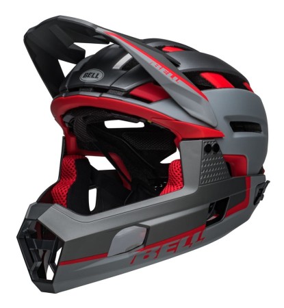Kask full face BELL SUPER AIR R MIPS SPHERICAL matte gray red roz. M (55-59 cm) (NEW). - rove.pl
