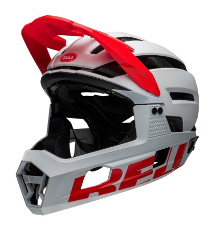 Kask full face BELL SUPER AIR R MIPS SPHERICAL matte gloss white infrared roz. L (59-63 cm) (NEW) - rove.pl