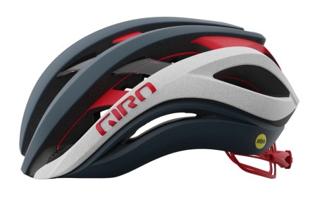 Kask szosowy GIRO AETHER SPHERICAL MIPS matte portaro gray white red roz. S (51-55 cm) (WYPRZEDAŻ -40%) - rove.pl