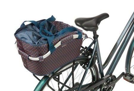 Torba na bagażnik BASIL FLAIR CARRY ALL REAR BASKET, MIK z adapterem do mocowania, 22L, Wodoodporna, Green (NEW 2025)