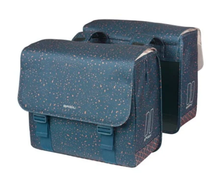 Sakwy BASIL FLAIR DOUBLE BICYCLE BAG, HOOK-ON, 35L, Wodoodporna, Navy (NEW 2025) - rove.pl