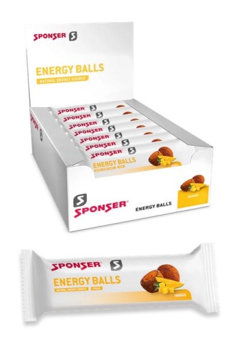 Przejdź do produktu Przekąska SPONSER ENERGY BALLS Mango (pudełko 18szt x 45g) (NEW 2025)