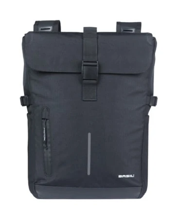 Sakwy BASIL MOVE DOUBLE BICYCLE BAG, UNIVERSAL BRIDGE, 30L, Wodoodporna, Black (NEW 2025) - rove.pl