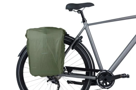 Sakwy BASIL MOVE DOUBLE BICYCLE BAG, UNIVERSAL BRIDGE, 30L, Wodoodporna, Black (NEW 2025) - rove.pl