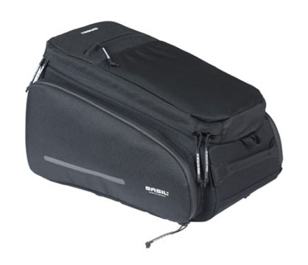 Torba na bagażnik BASIL MOV TRUNK BAG, MIK z adapterem do mocowania, 10-26L, Wodoodporna, Black (NEW 2025) - rove.pl