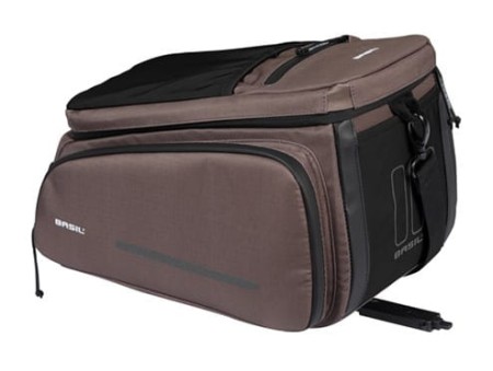 Torba na bagażnik BASIL MOV TRUNK BAG, MIK z adapterem do mocowania, 10-26L, Wodoodporna, Brown (NEW 2025) - rove.pl