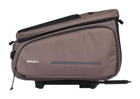 Torba na bagażnik BASIL MOV TRUNK BAG, MIK z adapterem do mocowania, 10-26L, Wodoodporna, Brown (NEW 2025) - rove.pl