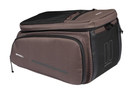 Torba na bagażnik BASIL MOV TRUNK BAG, MIK z adapterem do mocowania, 10-26L, Wodoodporna, Brown (NEW 2025) - rove.pl