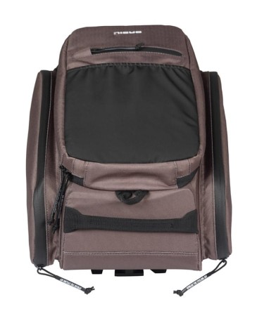 Torba na bagażnik BASIL MOV TRUNK BAG, MIK z adapterem do mocowania, 10-26L, Wodoodporna, Brown (NEW 2025) - rove.pl