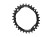 Zębatka Absoluteblack Oval 104mm narrow wide, czarny 30