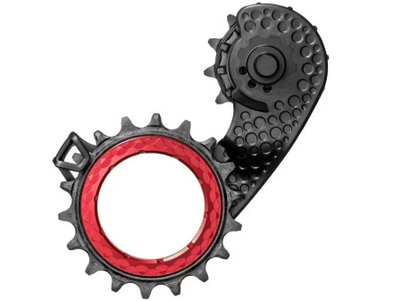 Wózek przerzutki Absoluteblack HollowCage Carbon Ceramic R9100/8000, czerwony - rove.pl