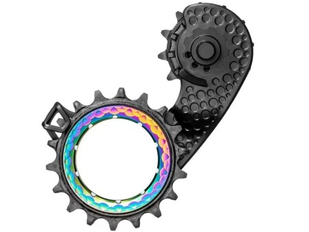 Wózek przerzutki Absoluteblack HollowCage Carbon Ceramic R9100/8000, PVD rainbow - rove.pl