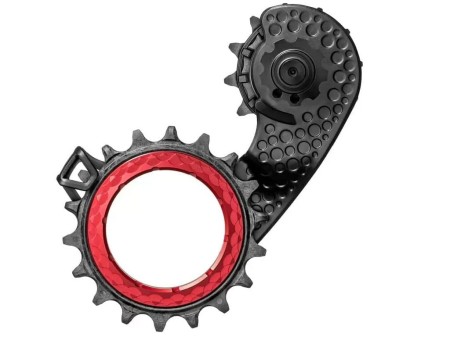 Wózek przerzutki Absoluteblack HollowCage Carbon Ceramic R8100, czerwony - rove.pl