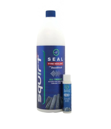 Płyn uszczelniający Squirt Seal Tyre Sealant 1 L (with BeadBlock 30 ml) combo