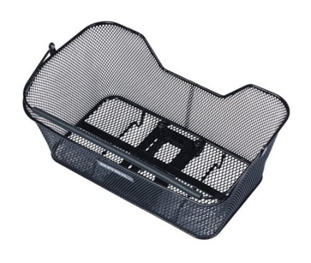 Kosz na bagażnik BASIL BASE XL REAR BASKET, MIK z adapterem do mocowania, Stalowy, Black (Eco Bottom) - rove.pl