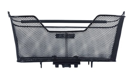 Kosz na bagażnik BASIL BASE XL REAR BASKET, MIK z adapterem do mocowania, Stalowy, Black (Eco Bottom) - rove.pl